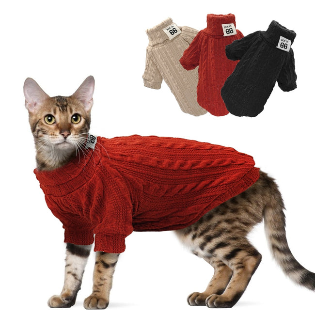 Winter Warm Sweater Turtleneck Pet Clothes-Pet Supplies-Golonzo