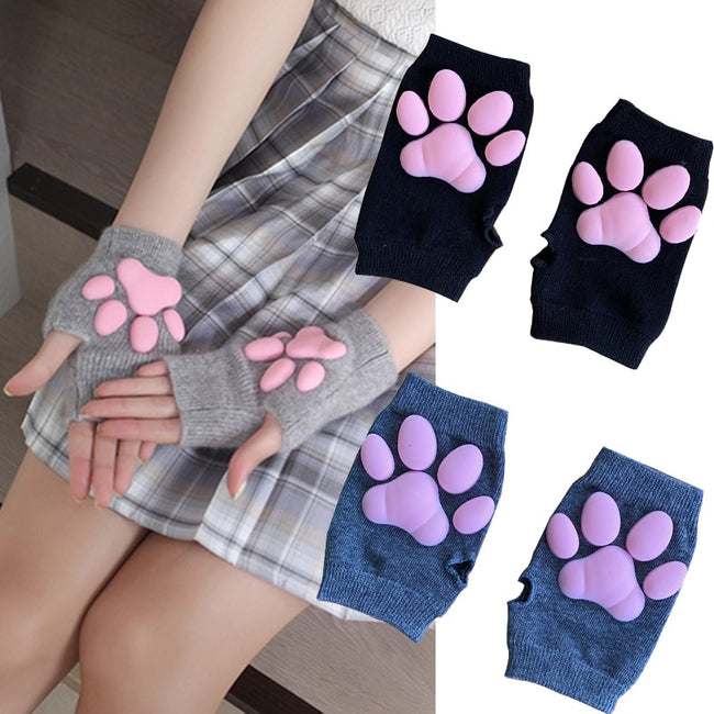 3D Silicone Cat Paw Claw Gloves-Gloves & Mittens-Golonzo