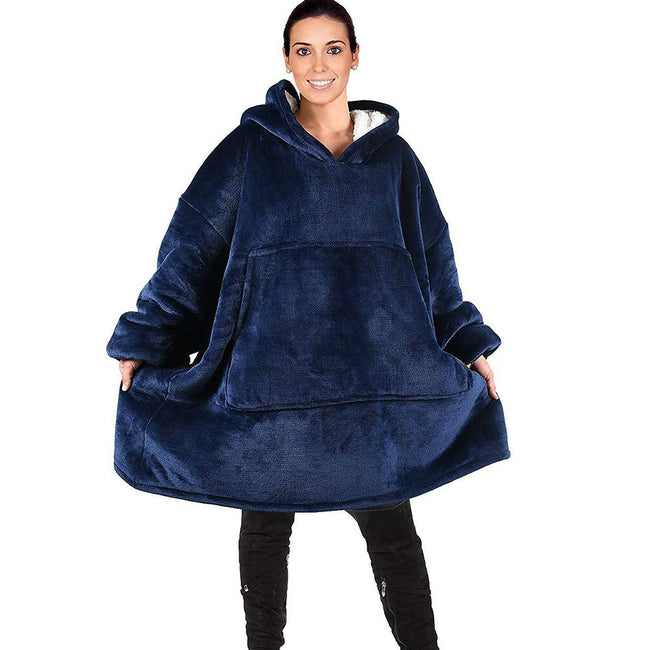 Oversized Hoodie Blanket with Fleece Warm Hoodies Sweats-Sweater-Golonzo