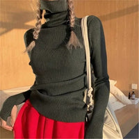 Turtleneck Sweaters - Pullover Heaps Collar Knit Sweaters-Sweater-Golonzo