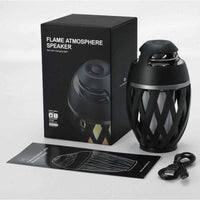LED Flame Atmosphere Table Lamp Bluetooth Speaker - Portable Night Lights Touch Control-Desk Lamps-Golonzo
