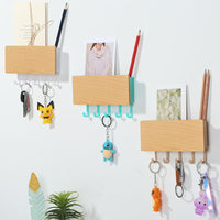 Wooden Decorative Wall Shelf Sundries Storage Box Prateleira Hanger Organizer Key-Storage Holders & Racks-Golonzo