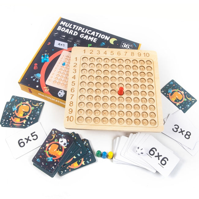 Wooden Montessori Multiplication Board Game-Board Games-Golonzo
