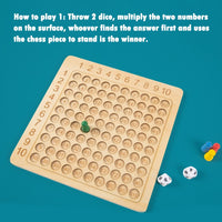 Wooden Montessori Multiplication Board Game-Board Games-Golonzo