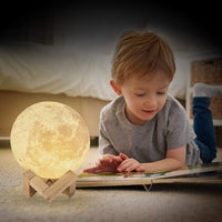 LED Night Light 3D Print Moon Lamp Rechargeable-LED Light Bulbs-Golonzo