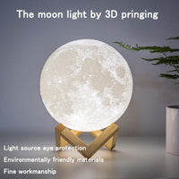 LED Night Light 3D Print Moon Lamp Rechargeable-LED Light Bulbs-Golonzo