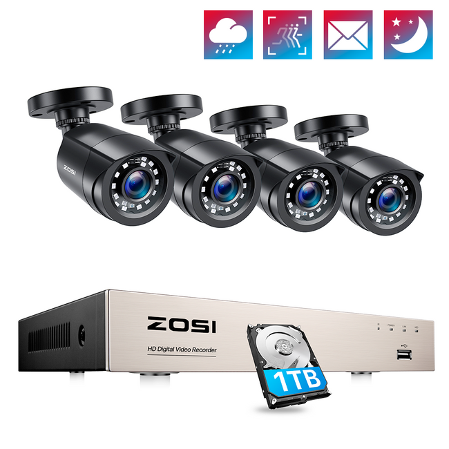 8CH 1080P CCTV System Outdoor,5MP Lite Video DVR-Surveillance Cameras-Golonzo