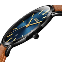 Ultra thin Fashion Wristwatch - Waterproof Leather Watchband-Watch-Golonzo