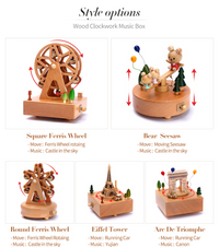 Landmark Musical Wooden Box-Music Boxes-Golonzo