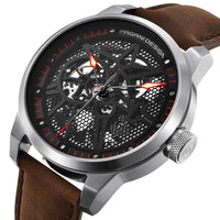 Fashion Luxury Leather Tourbillon Watch - Automatic Mechanical Men Wristwatch-Watch-Golonzo
