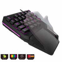 T9Pro Single Handed Gaming Keyboard - 7 Color Backlit 30 Buttons Ergonomic Keypad-Keyboards-Golonzo