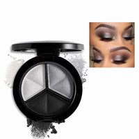 Makeup Shimmer Eyeshadow Palette 3 Colors Smoky Cosmetics Set-Eye Shadow-Golonzo