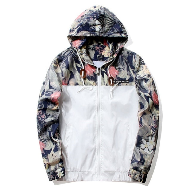 Slim Fit Floral Bomber Jacket-Coats and Jackets-Golonzo