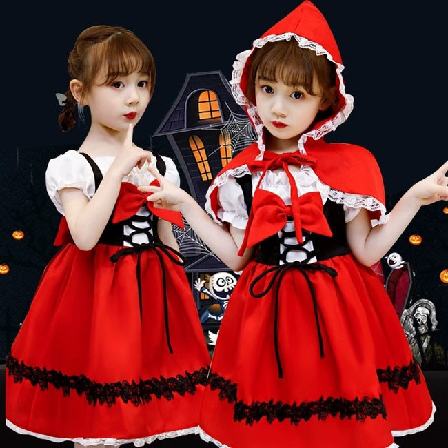 Red Riding Hood Halloween Costume for Kids-Costumes-Golonzo