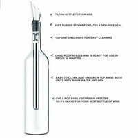 Wine Chiller Stick With Wine Pourer-Wine Fridge Accessories-Golonzo