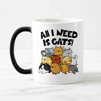Funny Cute cats Color Changing Coffee Mug-Coffee and Tea Cups-Golonzo