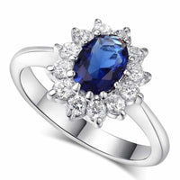 Top Quality Princess Kate Blue Gem Crystal Ring-ring-Golonzo