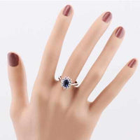 Top Quality Princess Kate Blue Gem Crystal Ring-ring-Golonzo