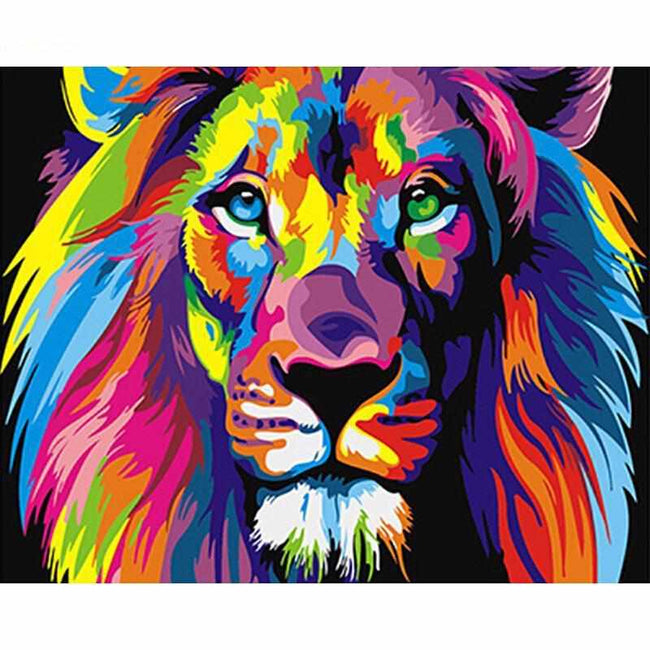 Colorful Lion DIY Painting-paint-Golonzo