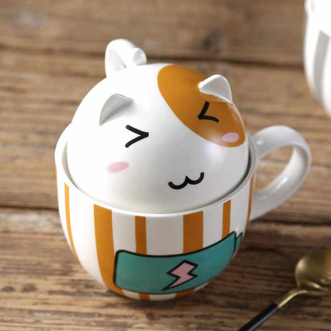Kawaii Cat Mug-Coffee and Tea Cups-Golonzo