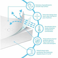Waterproof Smooth Mattress Cover-Mattress Protector-Golonzo