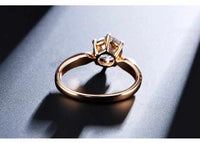 Rose gold color engagement Zircon Rings-ring-Golonzo