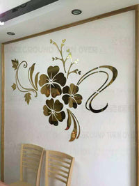 spring nature hibiscus flower mirror decorative wall sticker-wall sticker-Golonzo