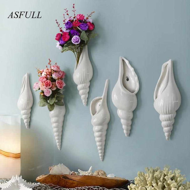 seashell decor (conch shell vase)-vase-Golonzo
