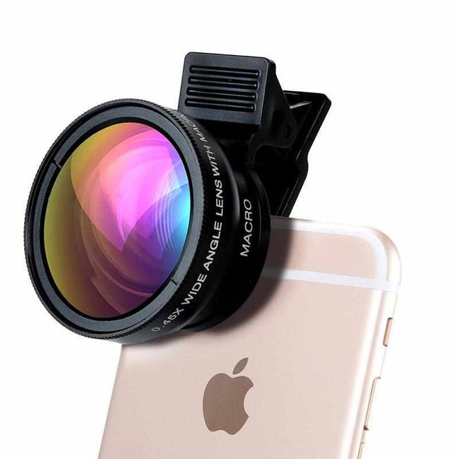 0.45X Wide Angle+12.5X Macro Lens Professional HD Phone Camera Lens-Mobile Phone Camera Accessories-Golonzo