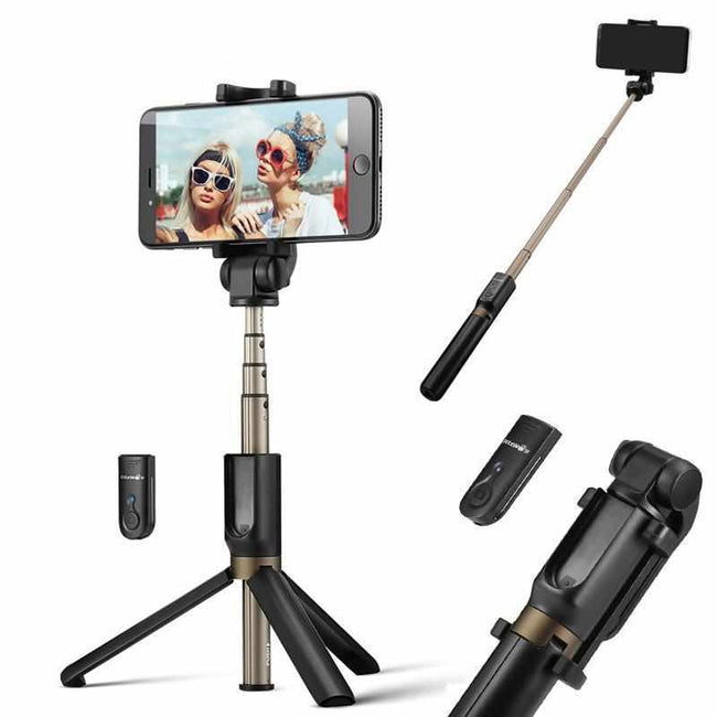 3 in 1 Wireless Bluetooth Tripod Selfie Stick-Mobile Phone and Tablet Tripods and Monopods-Golonzo