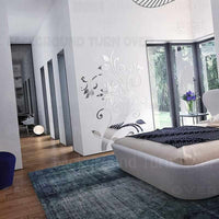 spring elegant flower mirror decorative wall stickers-wall sticker-Golonzo