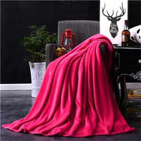 Solid Color Flannel Blanket-Blankets-Golonzo