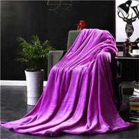 Solid Color Flannel Blanket-Blankets-Golonzo