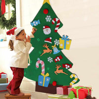Kids DIY Christmas Felt Tree with Ornaments-Holiday Ornament display and Stand-Golonzo