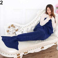 Handmade Knitting Mermaid Tail Blanket-Blankets-Golonzo