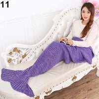 Handmade Knitting Mermaid Tail Blanket-Blankets-Golonzo