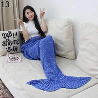 Handmade Knitting Mermaid Tail Blanket-Blankets-Golonzo
