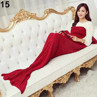Handmade Knitting Mermaid Tail Blanket-Blankets-Golonzo