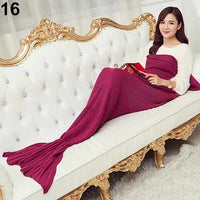 Handmade Knitting Mermaid Tail Blanket-Blankets-Golonzo