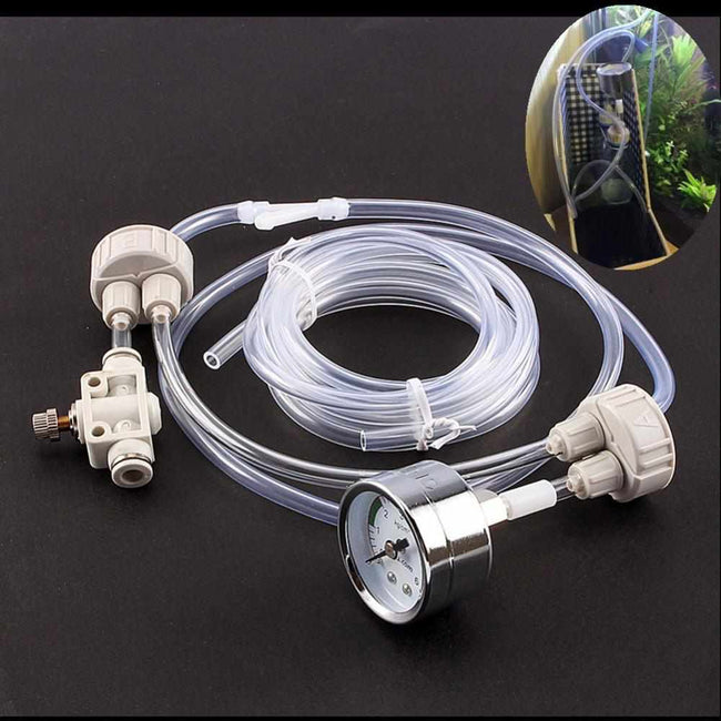 Aquarium DIY CO2 Generator System Kit With Pressure Air Flow Adjustment-Aquarium Air Stones and Diffusers-Golonzo