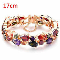 Gold Pleated Clear Cubic Zircon Bracelet-Bracelet-Golonzo