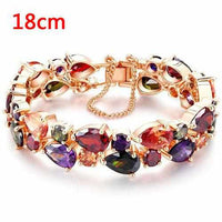 Gold Pleated Clear Cubic Zircon Bracelet-Bracelet-Golonzo