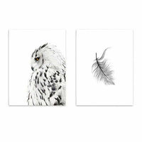 Nordic Owl Wall Art Canvas Painting-paint-Golonzo