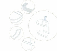 Iron 2 Layers Toilet Roll Paper Hooks-Toilet Paper Holders-Golonzo