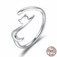 Sterling Cat Silver Ring-ring-Golonzo