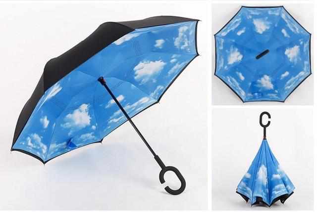 Reverse Folding Double Layer Umbrella-parasol and rain umbrella-Golonzo