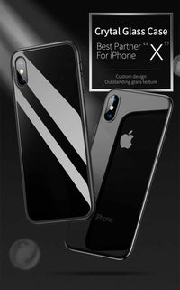 Glass Case For iPhone X - 9H Hardness Ultra Thin-Mobile Phone Case-Golonzo