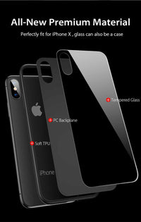 Glass Case For iPhone X - 9H Hardness Ultra Thin-Mobile Phone Case-Golonzo