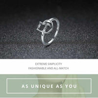 Silver Little Cat & Heart Ring-ring-Golonzo