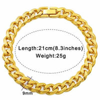Men Bracelet Cuban links & chains Stainless Steel-Bracelet-Golonzo